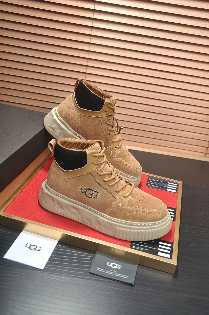 Men's shoes 💰640💶 [UGG] (full wool lining) top-end high-quality fur-in-one warm snow boots from Australia's warm luxury brand men's shoes, UGG-5877 official website synchronized, made of imported cowhide, carefully sewn...Imported rubber foam outsole (comfortable, soft, wear-resistant) The quality is really great...Exquisite workmanship, you can't put it down at first sight, available in sizes 39-44